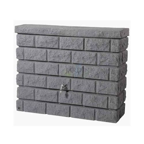 Réservoir imitation pierre granit de 400 litres. Inclut un robinet. Dimensions : Largeur 120 cm, Profondeur 40cm, Hauteur 100cm
