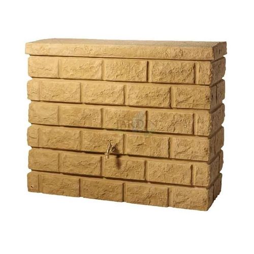 RÉSERVOIR imitation Mur Pierre de Sable 400 litres + Robinet. Largeur 120 cm, Profondeur 40 cm, Hauteur 100 cm