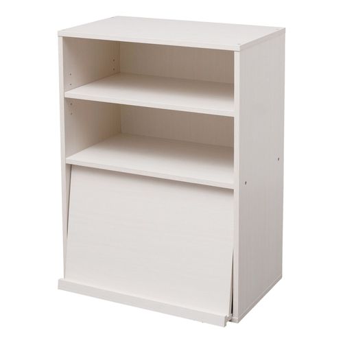 Iris Ohyama, Meuble De Rangement Avec Portes Et Étagères, Modulable,Bureau, Salon, Chambre - Chr-1, L86.5 X P42.3 X H16.9 Cm, Chêne Blanc