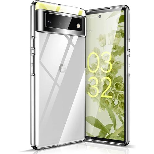 Advansia Housse Etui Coque Pour Google Pixel 6 Transparent Silicone