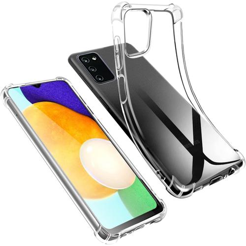 Advansia Coque Pour Samsung Galaxy A03s Transparent 4 Coins Renforce