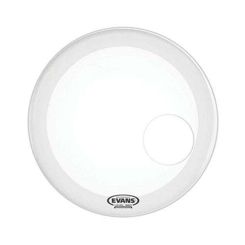 Evans Eq3 - Peau De Timbre Grosse Caisse - Blanche Lisse - 18" Perçée