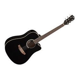 Eko Rangercw-Eq-Blk - Guitare Électro-Acoustique Ranger Cutaway - Black