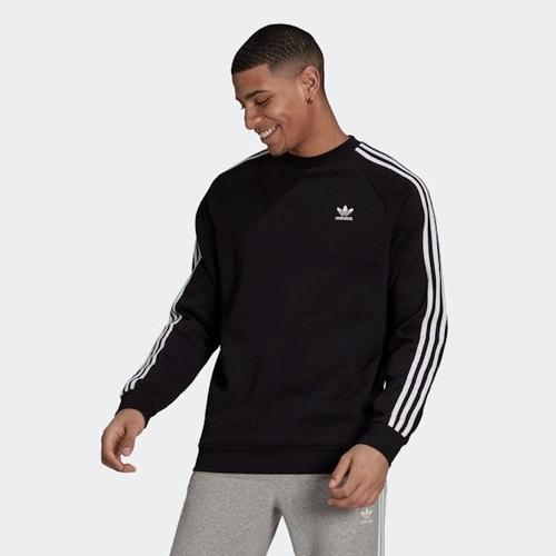 Adidas 3-Stripes Crew Felpa Nero Gn3487 (Xl - Nero)