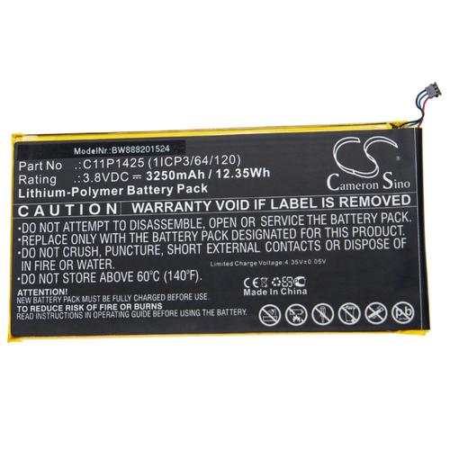 Vhbw Batterie Compatible Avec Asus Zenpad 7.0 (Z370c), 7.0 (Z370c-1a041a) Tablette Pad (3 250mah, 3,8v, Li-Polymère)