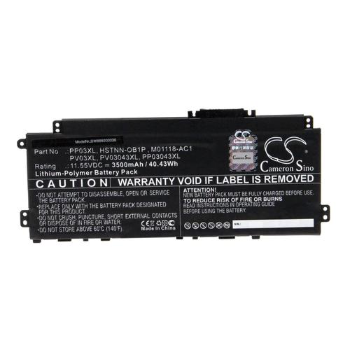 vhbw Batterie compatible avec HP Pavilion 13-BB0075TU, 13-BB0750NG, 14-DV, 15-EH ordinateur portable Notebook (3500mAh, 11.55V, Li-polymère)