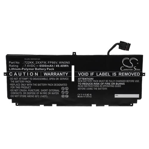 vhbw Batterie compatible avec Dell XPS 13 9300, 9300 2020, 9300 i5 FHD, 9310, 9380 ordinateur portable (6 500mAh, 7,6V, Li-polymère)