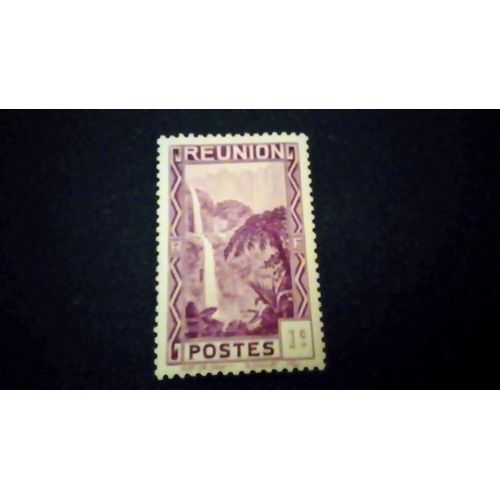 Timbre Réunion Cascade Des Demoiselles 1 C 1933