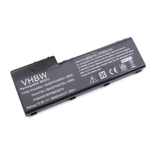 vhbw Li-Ion Batterie 6600mAh (10.8V) pour ordinateur portable, Notebook Toshiba Satellite Pro P100-327, P100-402, P100-404 comme PA3479U-1BRS.