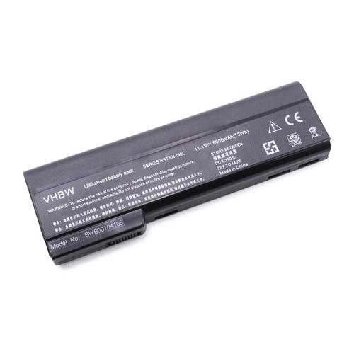 vhbw Batterie compatible avec HP EliteBook 8460p, 8470p, 8560p, 8570p ordinateur portable (6600mAh, 11,1V, Li-ion)