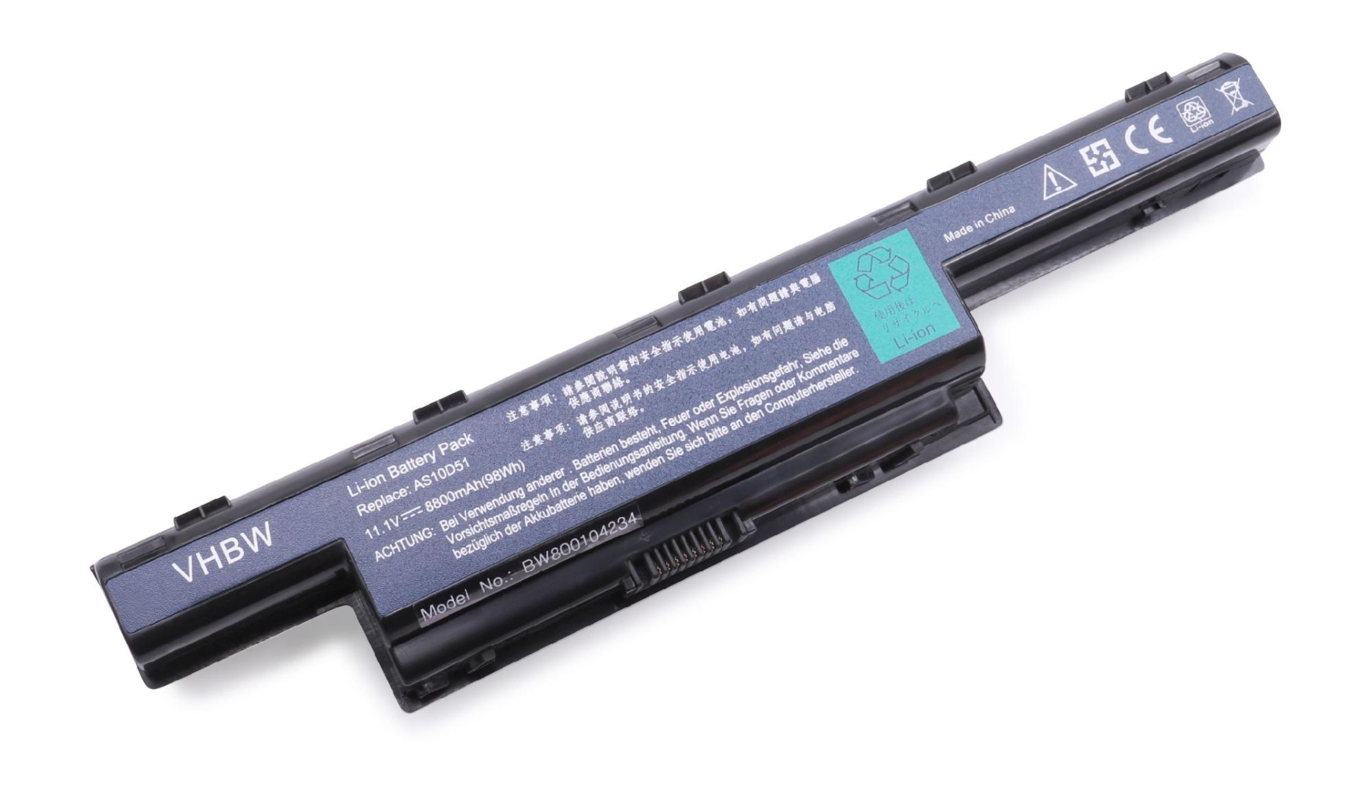 vhbw Li-Ion batterie 8800mAh (11.1V) pour ordinateur Packard Bell EasyNote TS44-SM, TS44hr, TV11-HC, TV43-CM comme AS10D31, BT.00603.11, LC.BTP00.127