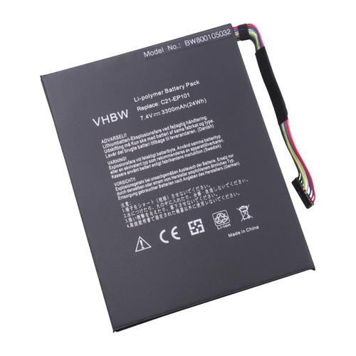 vhbw Batterie compatible avec Asus Eee Pad Transformer TF101 TF101-X1 16GB, TF101X1, TF101-X1 ordinateur portable (3300mAh, 7,4V, Li-polymère)