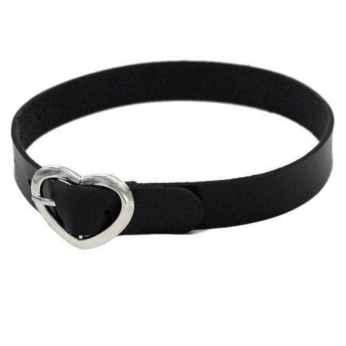 Collier Court Gothique En Cuir Pu Pour Femmes, Punk, C¿Ur Carré, Boucle De Verrouillage, Ras Du Cou, Collier De Fête Pour Filles, Bijoux Cadeaux, Nouvelle Collection