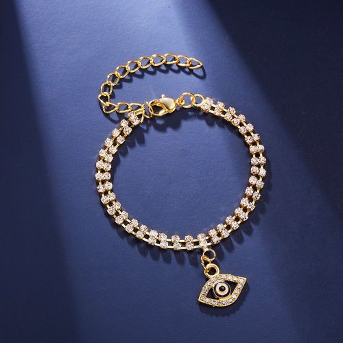 Bracelet Classique Turc Mauvais ¿Il Lettre Pour Femmes Et Hommes, Strass Cz Coeur Pendentif Paume, Nouvelle Tendance, Bijoux De Fête 2021