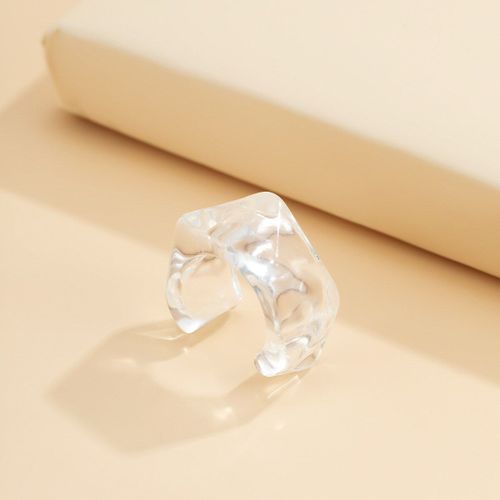 Bagues Transparentes En Résine Acrylique Colorée Pour Femmes, Bijoux Minimalistes Géométriques Carrés Ouverts, Cadeaux De Fête Pour Filles