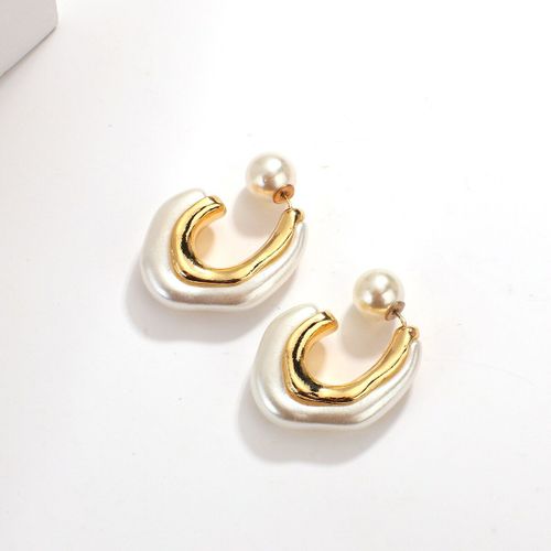 Boucles D'oreilles En Résine Transparente Colorée, Formes Géométriques En U, Métal Doré, Pour Femmes Et Filles, Bijoux De Fête Et De Voyage, Nouvelle Collection 2021