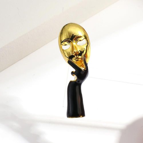 Broche De Visage En Alliage Doré Pour Hommes Et Femmes, Accessoire De Mode, Nouvelle Collection
