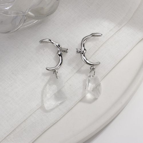 Boucles D'oreilles En Résine Cristal Pour Femmes, Nouveau Design Irrégulier, Pendentif Géométrique, Mode, Bijoux De Déclaration