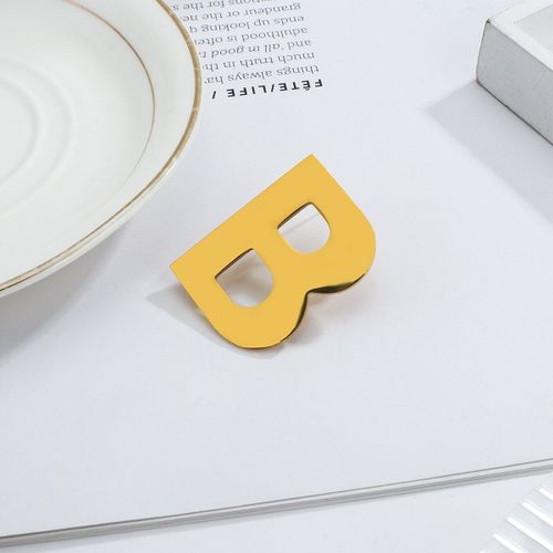 Broche Lettre B Pour Femmes, Nouveau Design, Couleur Or Argent, Vintage, Minimaliste, Mode, Bijoux, 2021