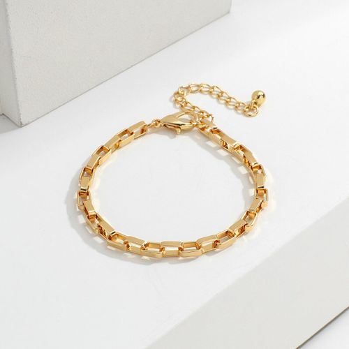 Bracelets À Chaîne Doré Pour Hommes Et Femmes, Classique, Minimaliste, Avec Base En Métal, Accessoires Hip Hop