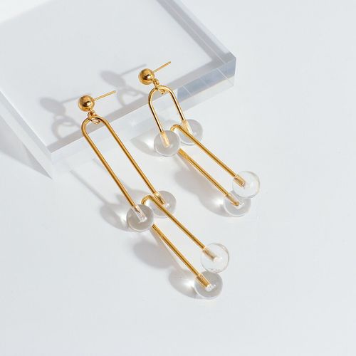 Boucles D'oreilles En Acrylique Transparent, Broches En Métal Long Géométrique Irrégulier Pour Femmes Filles, Bijoux Cadeaux, 2021