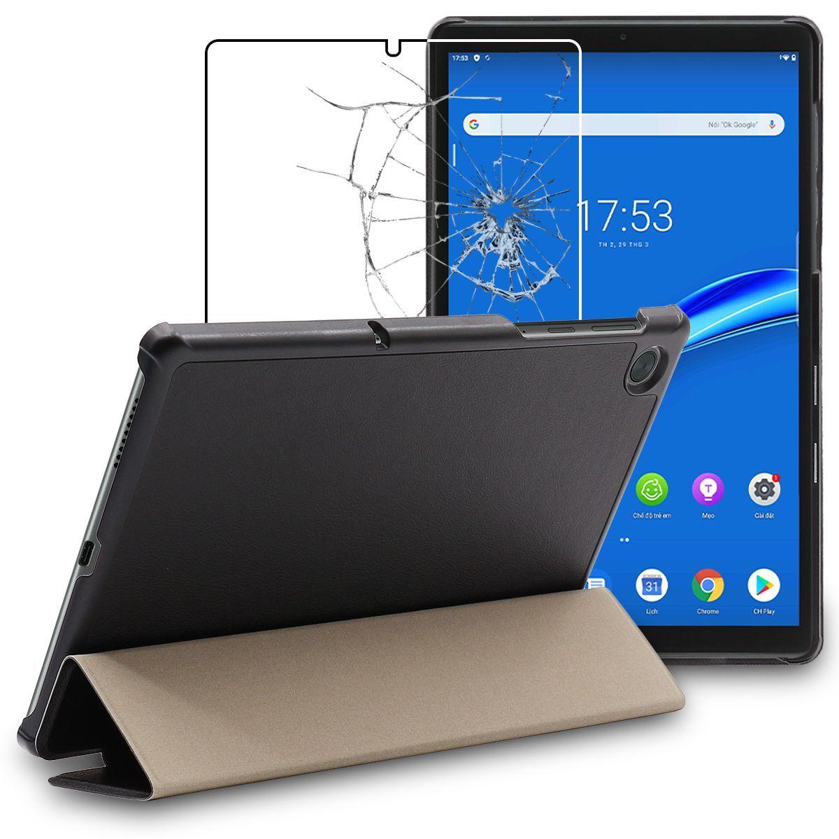 ebestStar - Housse + Film Verre pour Lenovo Tab M10 FHD PLUS 10.3 Etui  Coque Slim Smart Case, Noir [Dimensions PRECISES Tablette : 244.2 x 153.3 x  8.15 mm, écran 10.3'']