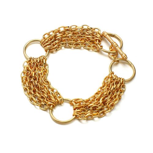 Bracelets De Chaîne Multicouches Couleur Or Pour Femmes Et Hommes, Accessoires De Chaîne Punk Vintage En Os De Serpent