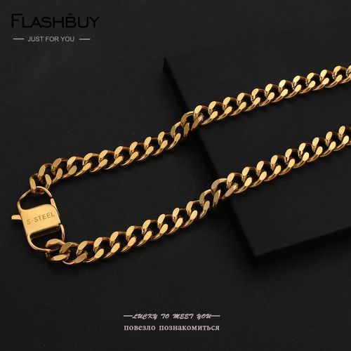 Collier Tendance Punk En Titane Et Acier Pour Hommes Et Femmes, Bijoux Ras Du Cou En Acier Inoxydable 316, Chaîne Cubaine Épaisse