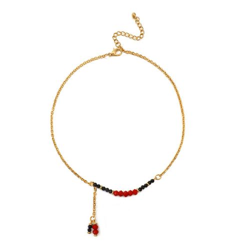 Collier Ethnique Bohème En Résine Multicolore Pour Femmes, Pendentif De Perles, Chaîne Fine, Couleur Or, Fait À La Main, Nouvelle Tendance, Bijoux 2021