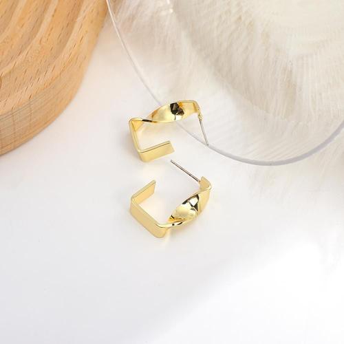 Boucles D'oreilles Géométriques En Métal Pour Femmes, Nouveau Design Coréen, Bijoux De Fête, Couleur Or 2020