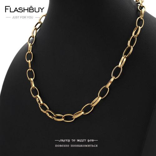 Collier Couleur Or En Titane Et Acier Pour Femmes, Chaîne Ras Du Cou, Clavicule, Bijoux Minimalistes