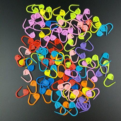 Lot De 20 Marqueurs De Points De Verrouillage Au Crochet, Porte-Broche, Pince À Aiguille, Mélange De Mini-Crochet, Porte-Couche De Sécurité/Carte Broches En Plastique