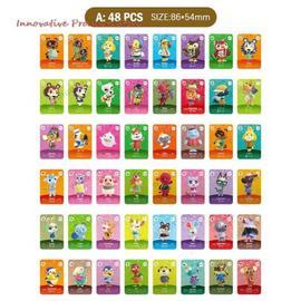 Lot de 48 mini cartes Amiibo de série 5 ACNH NFC pour animaux Crossing New Horizons Amiibo Cartes de jeu Série 5 