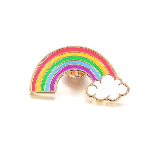 Broche En Émail Arc-En-Ciel De Bande Dessinée Femelle Mignon Mini Broche En Métal Paillettes Colorées Denim Chapeau Badge Bijoux Garçons Filles Cadeaux