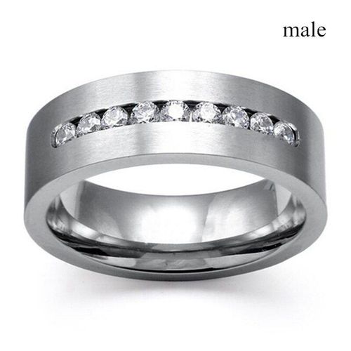 Bague En Acier Inoxydable Pour Hommes Et Femmes, Bijoux De Couple, Simple, Cz, Strass En C¿Ur, Zircon, Ensemble De Bagues De Fiançailles, De Mariage