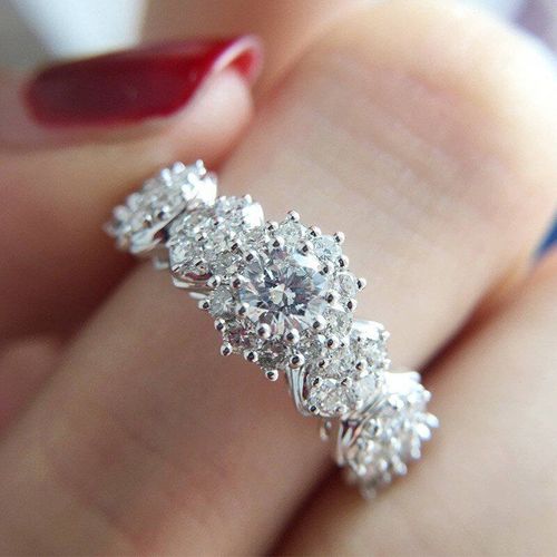 Bagues En Zircon Pour Femmes, Bijoux De Mariage, En Cristal Cz Blanc, Design De Fiançailles, Élégant Et Tendance, Offre Spéciale, 2021