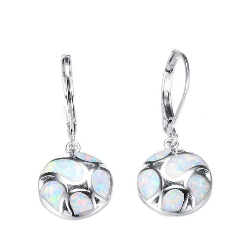 Boucles D'oreilles Bohémiennes En Opale De Feu Pour Femmes, Mode Moderne, Accessoires De Football Pour Filles, Bijoux Élégants, Cadeau De Déclaration