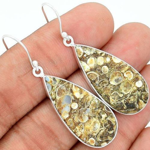 Boucles D'oreilles Ethniques Boho Pour Femmes, Bijoux En Forme De Goutte De Pierre Orange, Style Rétro, Couleur Argent Antique, Longues Feuilles, Bijoux De Bande De Mariage