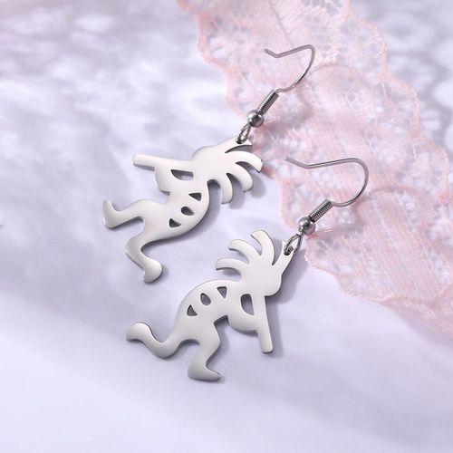 Boucles D'oreilles En Acier Inoxydable 316l, Pendentif En Argent/Or/Noir, Bijoux Cadeau