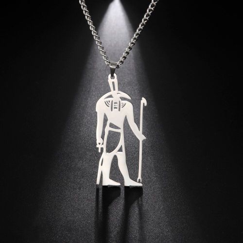 Myshape ?Collier Gothique Égyptien Avec Pendentif En Acier Inoxydable Pour Hommes, Bijoux Vintage, Grande Force, Mythologie