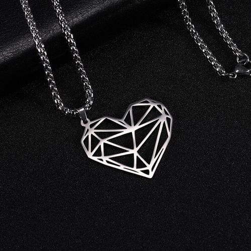 Collier Creux En Acier Inoxydable, Pendentif C¿Ur Papillon Croix Étoile David Cactus, Bijoux À La Mode
