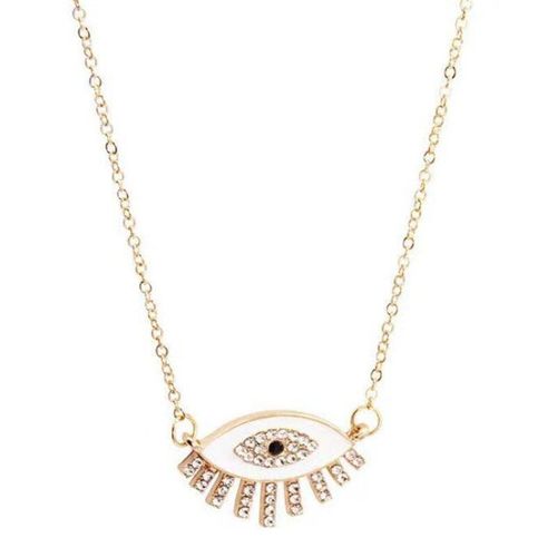 Collier Pendentif ¿Il De Démon Multicolore Pour Femmes, Chaîne De Clavicule En Cristal, Style Bohème, Accessoires Bijoux Créatifs