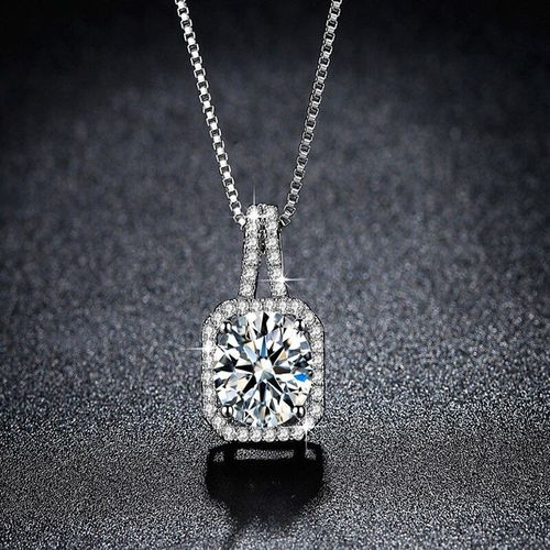 Collier À Pendentif Carré Pour Femmes, Charmant, À La Mode, Élégant, Pour Mariage, Fiançailles, Cristal Jaune, Zircon, Bijoux De Fête, Cadeau