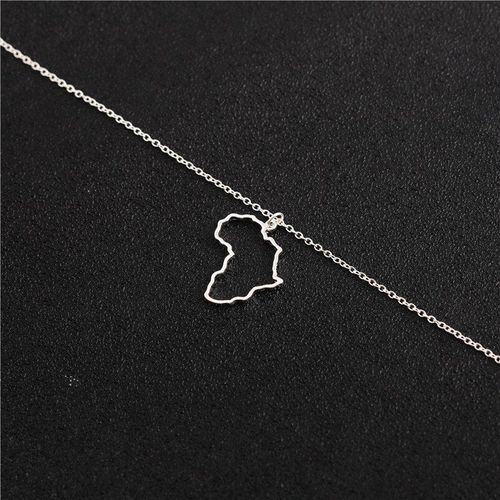 Colliers Africa Motherland Pour Femmes, Pendentifs Créatifs De Fête À La Mode Avec Chaîne En Or Rose