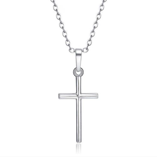 Collier En Chaîne De Croix Pour Femmes Et Hommes, Simple, Doré, Pendentif De Luxe, Crucifix À Ornement Chrétien, Cadeaux Décoratifs