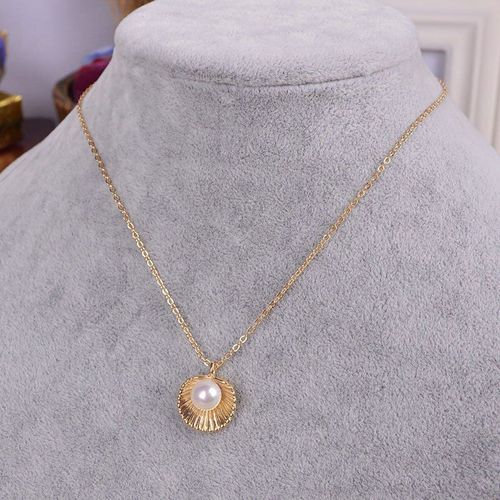 Collier De Luxe En Coquillage De Perles Pour Femmes, Pendentif De Mariage, Bijoux À La Mode