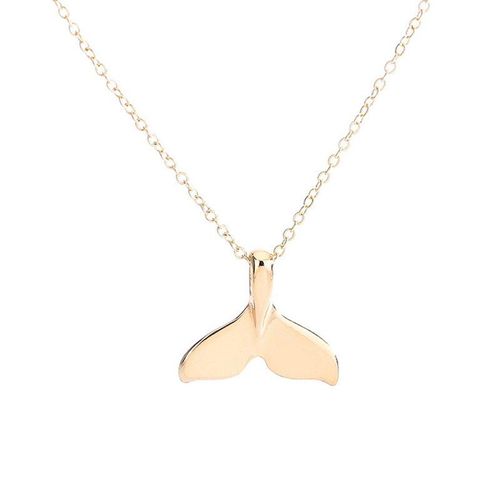 Pendentif Queue De Dauphin En Forme De Sirène, Collier Créatif Et Charmant, Chaîne À Clavicule De Couleur Or Et Argent, Bijoux De Fête Pour Filles Mignonnes