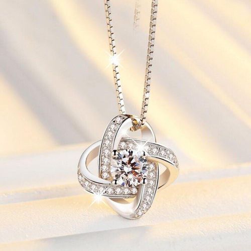 Colliers De Luxe En Cristal Pour Femmes, Pendentif Ras Du Cou, Couleur Or Blanc, Breloques, Bijoux Cadeau