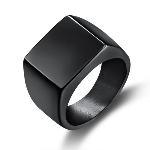 Bagues Simples En Acier Inoxydable Pour Hommes, Anneau Rétro Carré En Titane, Bijoux De Style Industriel, Accessoires De Boîte De Nuit Punk