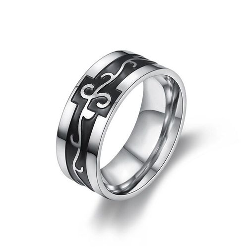 Bagues Vintage En Acier Inoxydable Pour Hommes Et Femmes, Anneau En Titane, Bijoux Pour Hommes Et Femmes, Boîte De Nuit, Bague Noire Cool